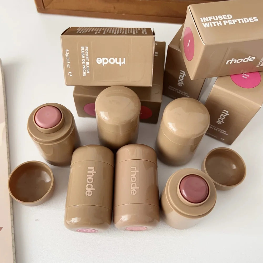Skin Balm Jelly Bean Lip Gloss Spicy Marg Juice Box Pocket Blush Stick Non-Fading Waterproof Blusher Moisturizing Lipstick