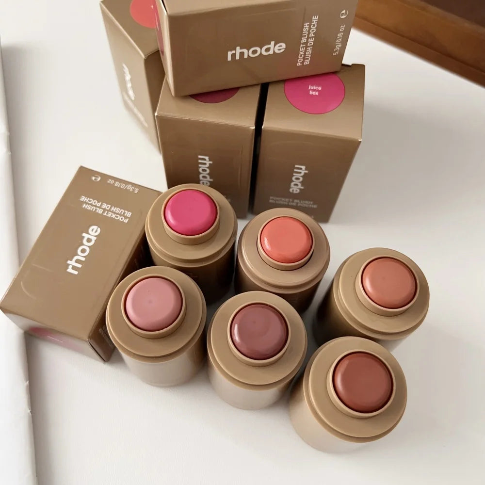 Skin Balm Jelly Bean Lip Gloss Spicy Marg Juice Box Pocket Blush Stick Non-Fading Waterproof Blusher Moisturizing Lipstick