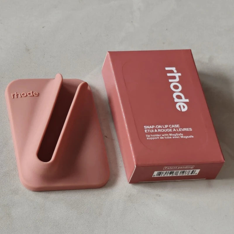 Snap-On Lip Case Magsafe Lip Gloss Holder with Magsafe Support Peptide Treatment Anti-Slip Single-Sided Case Mount Back Sticker