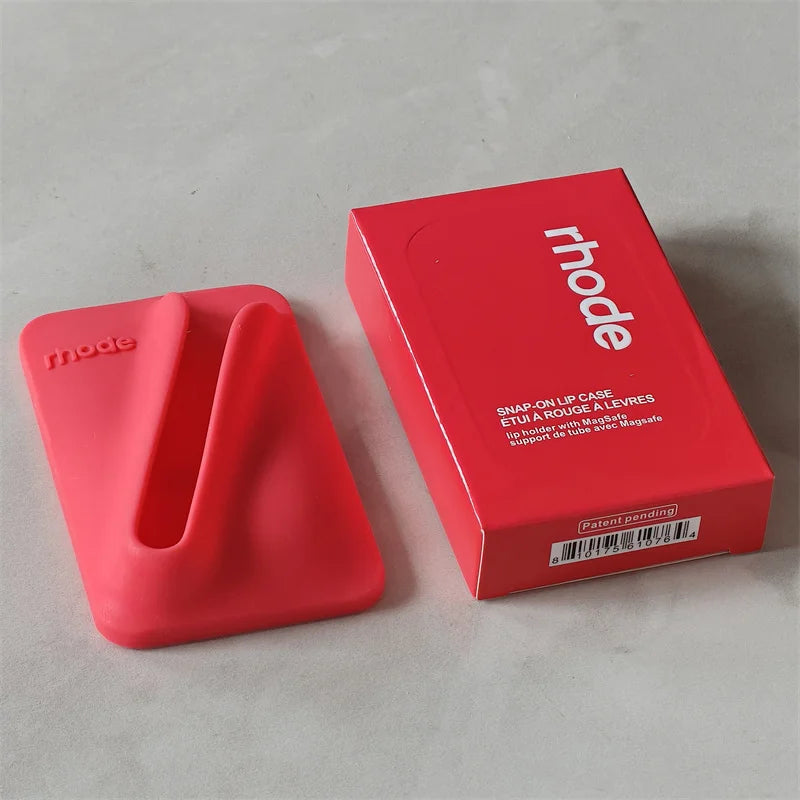 Snap-On Lip Case Magsafe Lip Gloss Holder with Magsafe Support Peptide Treatment Anti-Slip Single-Sided Case Mount Back Sticker
