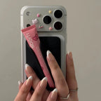 Snap-On Lip Case Magsafe Lip Gloss Holder with Magsafe Support Peptide Treatment Anti-Slip Single-Sided Case Mount Back Sticker