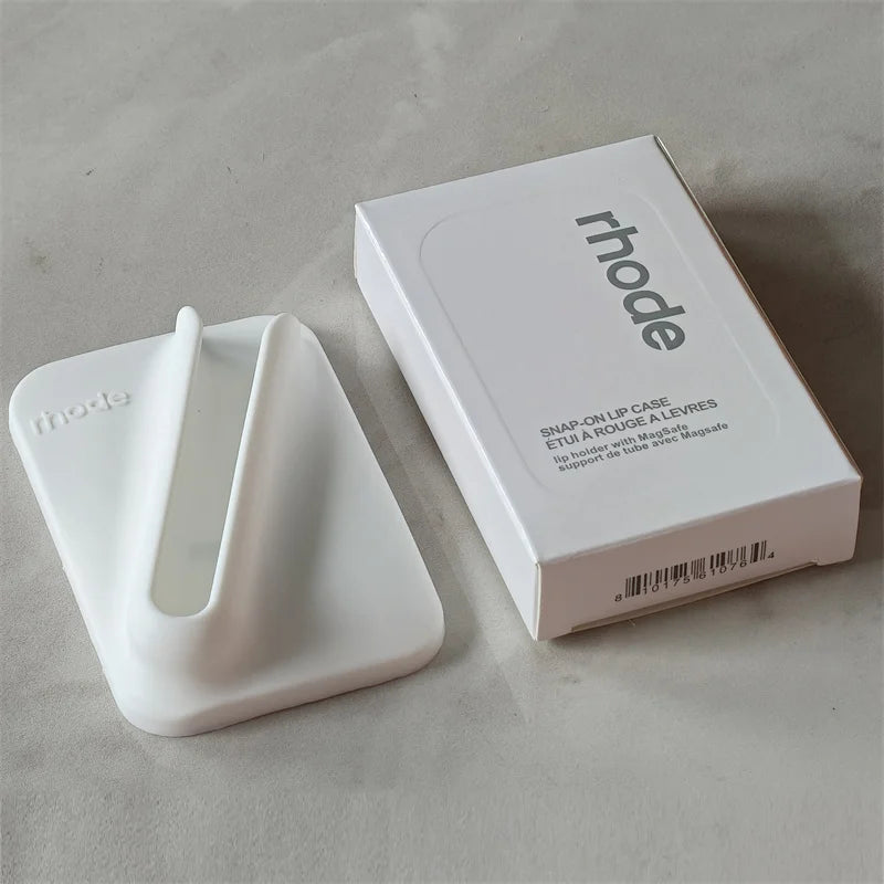 Snap-On Lip Case Magsafe Lip Gloss Holder with Magsafe Support Peptide Treatment Anti-Slip Single-Sided Case Mount Back Sticker